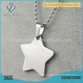 Top vendendo estrela sliver pendant locket, fabricantes de medalhista